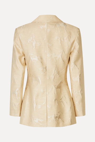 Stine Goya Structured Single-Breasted Jacket Jacket Porcelain Cream