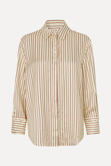 Stine Goya Turn-Up Oversized Shirt Top Symmetry In Cream