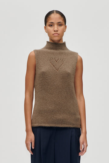 Stine Goya Turtleneck Vest Knit Heart