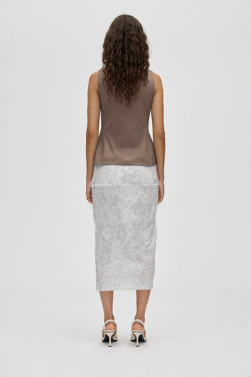 Stine Goya Volume Drop Skirt Skirt Stone Grey