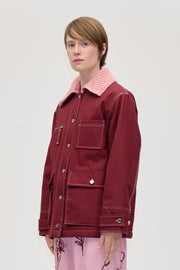 Stine Goya Workwear Boxy Jacket Outerwear Merlot