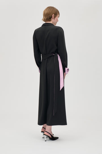 Stine Goya Wrap Long Dress With Detail Dress Black